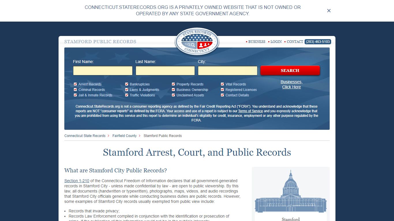 Stamford Arrest and Public Records | Connecticut.StateRecords.org