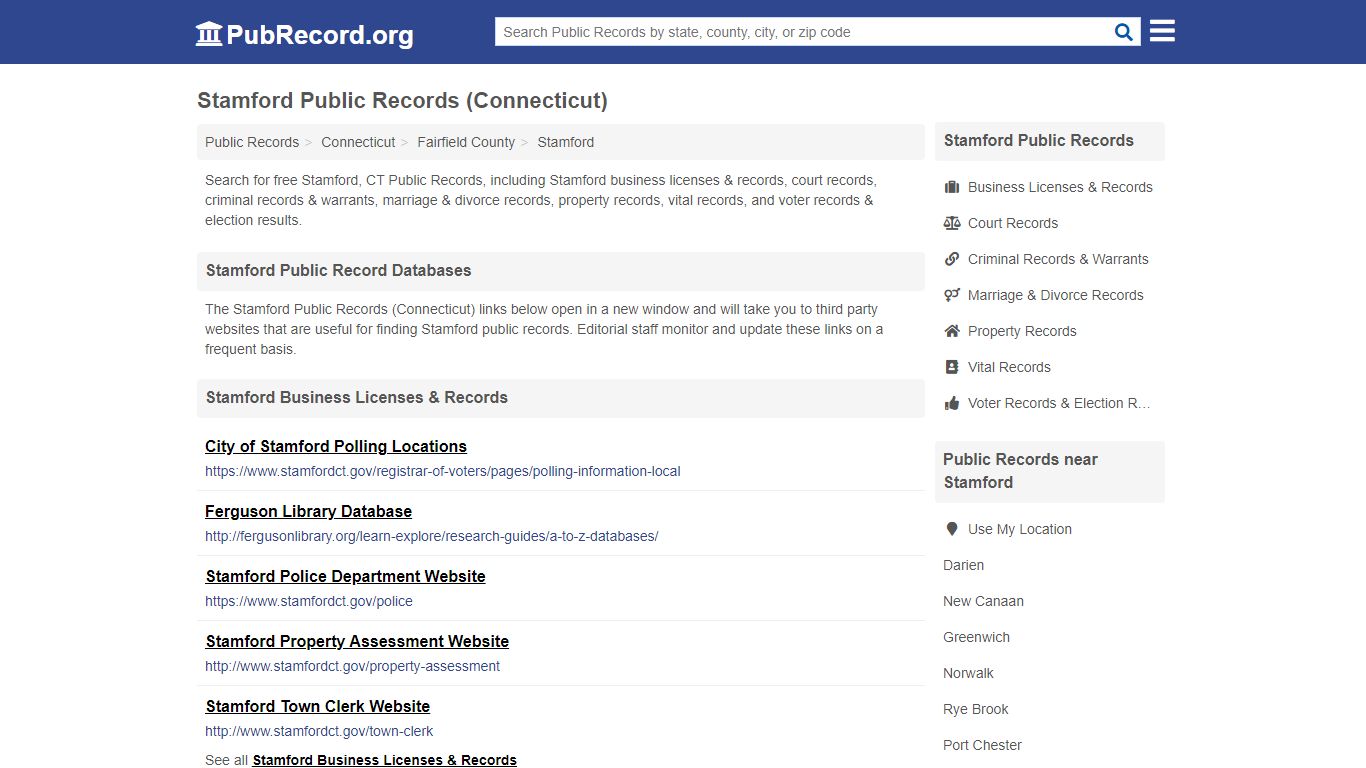 Free Stamford Public Records (Connecticut Public Records)